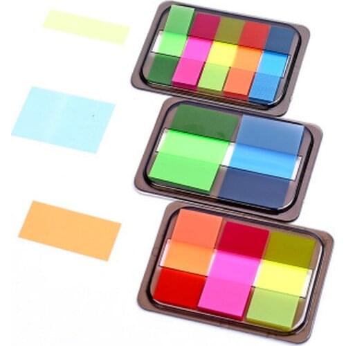 1pcs Fluorescent Memo Pad Stationery Cute Sticky Notes Kawaii Planner Stickers Stationery Student Sticker Kawaii School Supplies