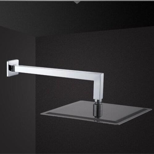 Chrome Wall Mounted Shower Arm Bathroom Shower Head Bracket Bar G1/2 Shower Head Fixed Pipe Shower Head Holder