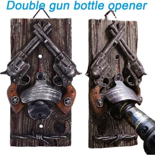 Creative Bottle Opener Resin Wall Decoration Hand Painted Crafts Ornament for Home Living Room Bedroom