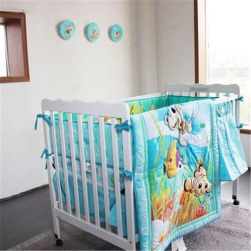 High Quality lovely Baby Cot Bedding Set Newborn Cartoon Baby Crib Bedding Kit Quilt Bumpers Sheet infant Bed Product
