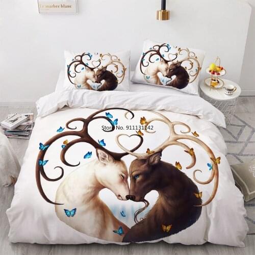 3D Animal Art Design Bedding Set King Queen Double Single Size Down Bed Cover Pillowcase Bedroom Decoration Home Textile