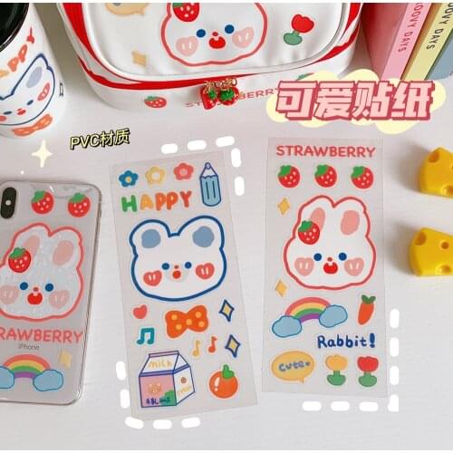 Korean cute cartoon hand account sticker ins wind girl heart cute childrens sticker hand account book decoration material