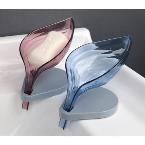 Leaf Shape Soap Box Bathroom soap holder Dish Storage Plate Tray Bathroom Soap Holder Case Bathroom Supplies bathroom gadgets