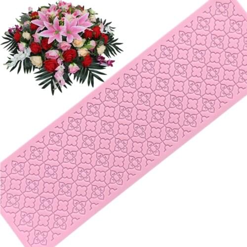 Lace silicone bakeable mold cake tool fondant mold cake decoration accessories kitchen bakeware cake border silicone mold lace