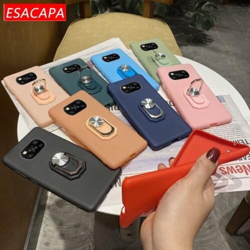 Soft Silicone Phone Cover For Xiaomi Poco X3 Nfc M3 Support Magnetic Car Holder TPU Case For Xiaomi 10T Pro Note10 Lite 11 CC9E