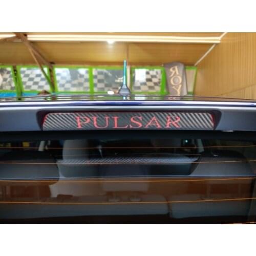 Carbon Fiber Stickers And Decals High Mounted Stop Brake Lamp Light For Nissan PULSAR/TIIDA Hatchback 2016 2017 2018 Accessories
