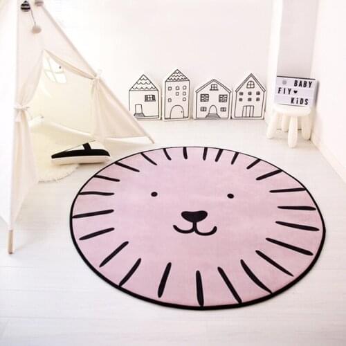 IdYllife Slow Rebound Floor Mat Door Carpet Round Hotel Home Decoration Non Slip Rug for Children Living Room Bedroom Girls Soft