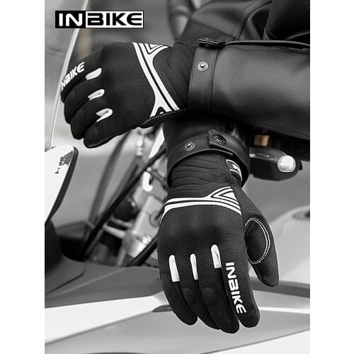 Inbike Summer Motorcycle Gloves Mens Bike Bike Four Seasons Bike Touch Screen Built-in Protective Shell Knight Gear