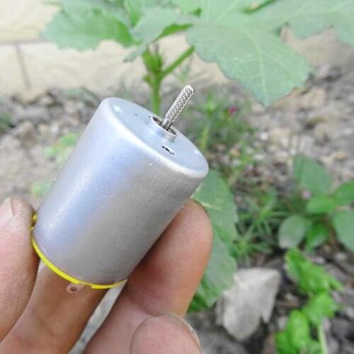 Standard Micro 280 Round DC Motor DC 6V Carbon Brush High Speed Strong Magnetic Electirc Motor Embossing Shaft DIY Model