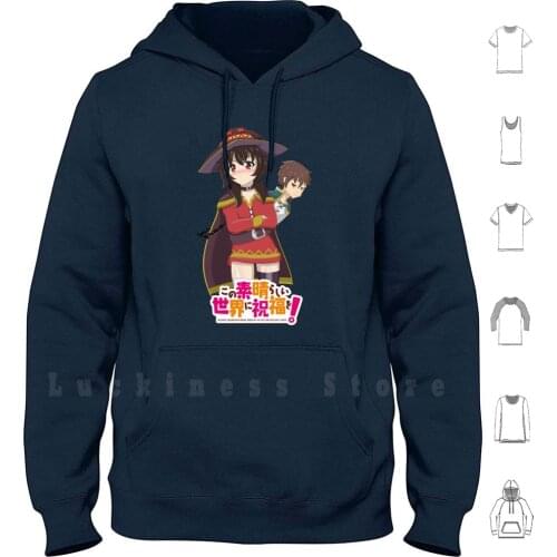Megumin Hoodie Long Sleeve Konosuba Megumin Anime Manga Comic Yao Shiranui