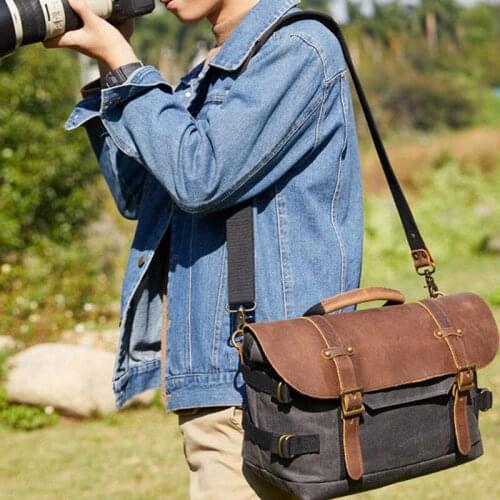 Retro Waterproof Batik Canvas Massenger Bag Shoulder Vintage Digital Camera Bags Diagonal SLR Handbags for Canon Nikon Sony