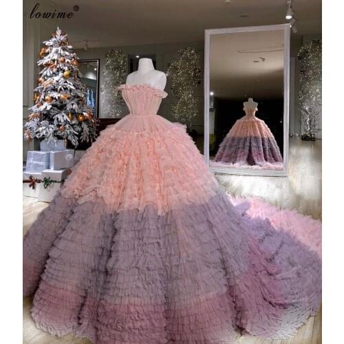 Elegant Princess Gradual Evening Dresses A-Line Lace Up Long Prom Dresses Woman Party Night Strapless Celebrity Gowns Vestidos