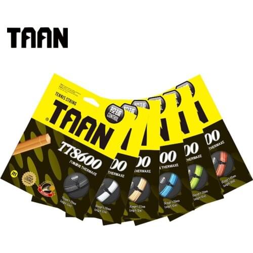 1pc TAAN TT8600 THERMAXE Polyester Tennis String 1.2mm Six-Angels Tennis String 12m Power Control Training tennis racket string