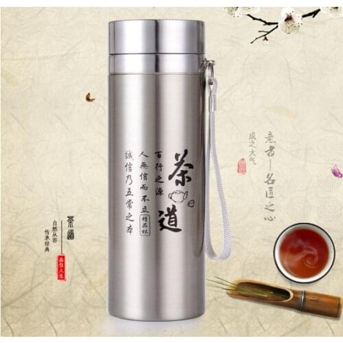 1PC vacuum cup male womens fashion stainless steel vacuum straight cup commercial portable lovers tea cup KD 1480