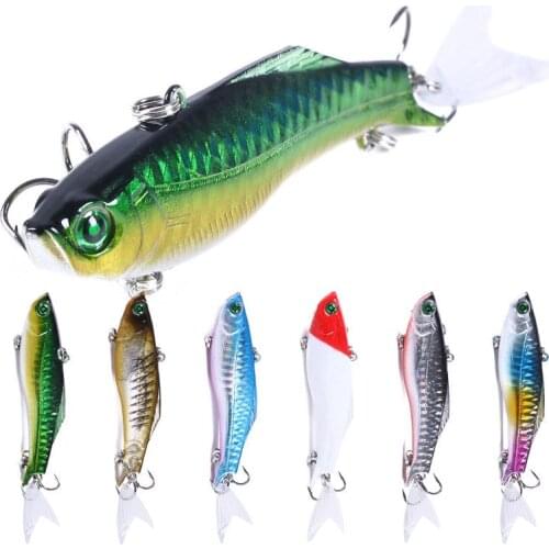 1Pcs/Full Swimming Layer Winter Fishing Bionic VIB Hard Bait 22g-8cm Artificial Crank Bait Wobbler Rotate Lure Fishing Tackle