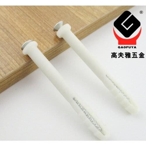 10Pcs M6 M8x50 Expansion Screw Plastic Expansion Pipe Rubber Plug Bolt Expansion Plug Self Tapping Screw Set