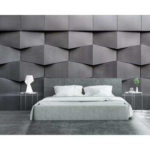 3D abstract gray black background wall geometry