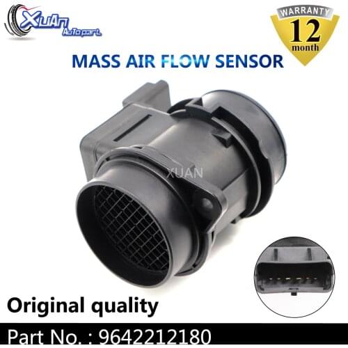 XUAN MAF MASS AIR FLOW METER SENSOR 9642212180 For Citroen C2 C3 Xsara Ford Fiesta Fusion Peugeot 1007 206 307 1.4 HDi 5WK9631Z