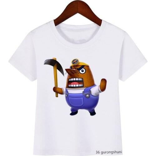 Mouse Animal Print Children Clothing Boys Girls T-shirt Cartoon Funny Kids T Shirt Summer Tops Harajuku Kawaii Kids Clothes