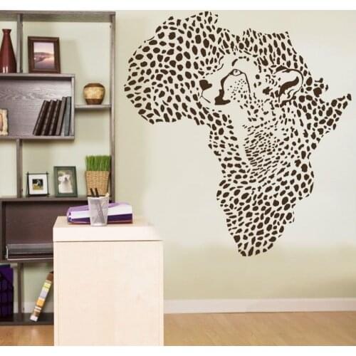 Wild African Animal Leopard Cheetah Wall Decal Vinyl Art Decor Sticker Wall Stickers For Kids Room Adesivo de parede D687