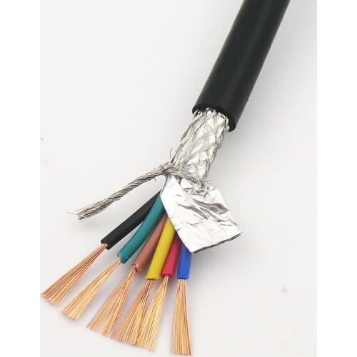Shielded Wire Sheath Cable 6, 8 Core 0.75mm² with Pure Oxygen Free Copper Double Shield Signal Control Wire RVVP
