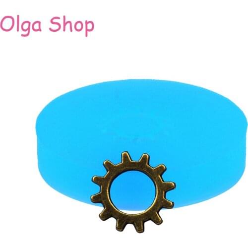 ST008 Steampunk Gears Flexible Push Mold For Crafts From Resin Paper Clay Sculpey Polymer Premo Wax Chocolate Dollhouse