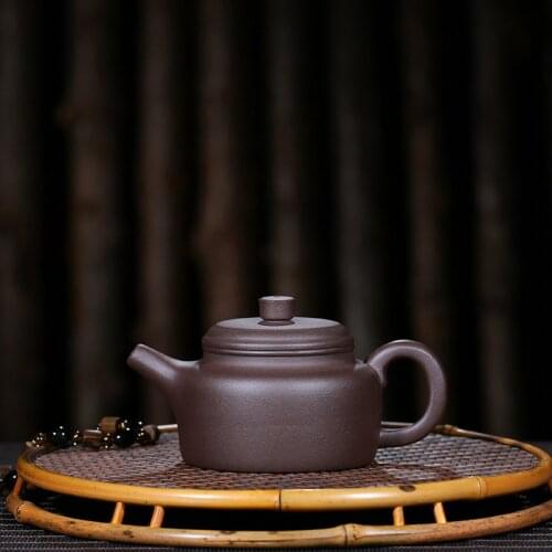 Yixing purple clay pot genuine hand-made original mine old purple clay Dezhong pot Kungfu Teapot Set wholesale