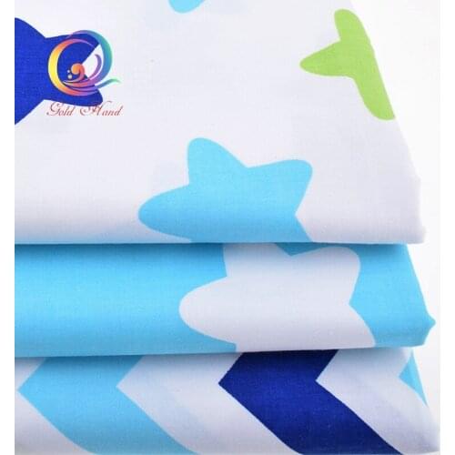 Haisen,Colored Stars,Cartoon Printed Twill Cotton Fabric,DIY Quilting Sewing For Baby&Child Sheet,Pillow,Cushion,Toys Material