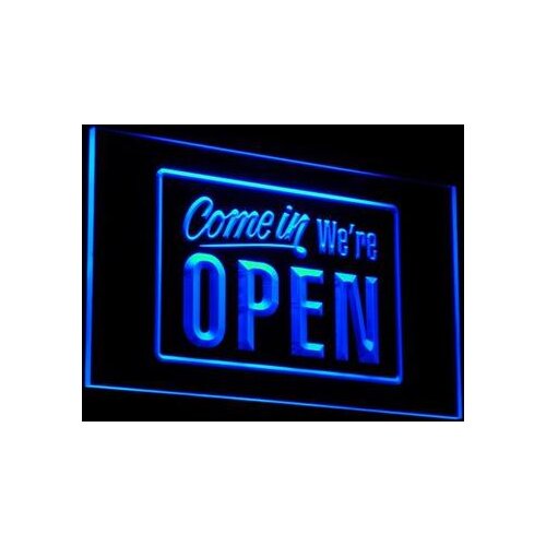 I001 We're OPEN Shop cafe Bar Display LED Neon Light Light Signs On/Off Switch 20+ Colors 5 Sizes