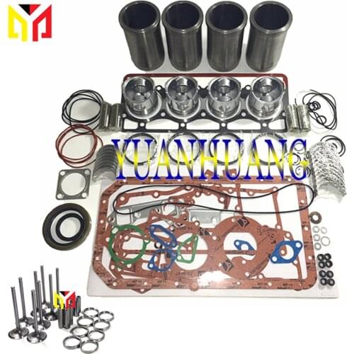 4D130 Engine Rebuild Kit Overhual Repair Gasket With Valve Seat Guide For Komatsu Excavator Tractor Diesel Engine