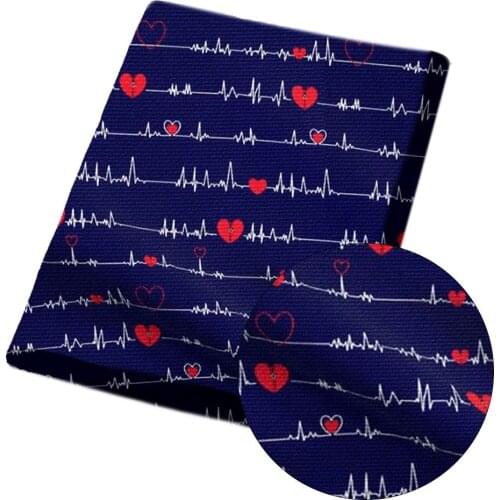 AHB 45*150cm 1pc Polyester Cotton Cloth Fabric AIDS Healthcare Printed Sheets Home Textile Patches DIY Handmade Clothes Supplies