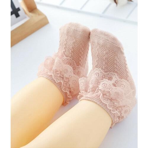 Newborn Baby Socks Lace Bows Baby Girl Socks Autumn Princess Soft Infant Toddler Flower Sock