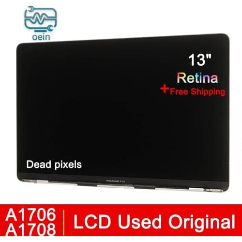 Tested Used Original LCD Screen Display For Apple MacBook Pro 13'' Retina A1706 A1708 2016 2017 Assembly Replacement 661-05095