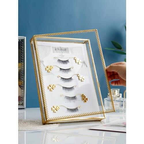 Japanese-Style Dust-Proof Eyelashes Display Board Works Storage Box High Grade Glass Grafting Beauty Eyelash Shop Patterning Too