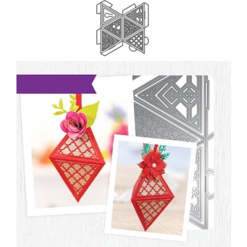 Rhombus Box Model Cutting Dies Stamps Dies Scrapbooking Mold Cut Childrens Handmade Tools DIY Craft Decoration Metal Dies New