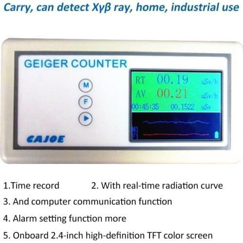 Counter Nuclear Radiation Detector Dosimeters Tester with Display Screen Radiation Geiger Counters Beta Gamma X Ray Dosimeters