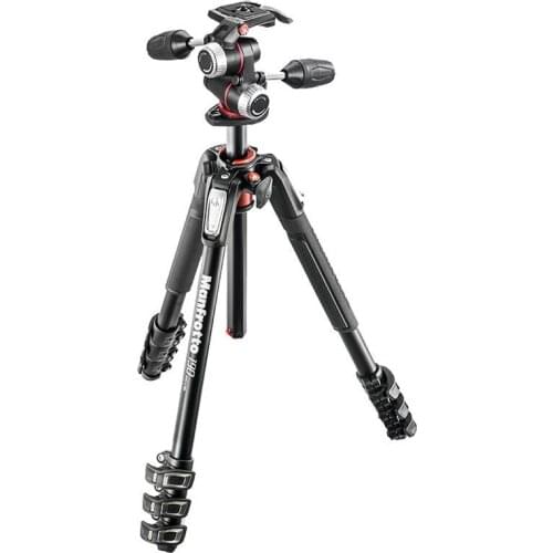 Manfrotto MK190XPRO4-3W tripod aluminum alloy four-section three-dimensional pan/tilt head three-way pan/tilt head set