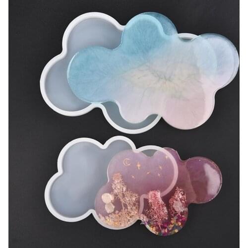 Silicone Crystal Epoxy Resin Mold Cloud Shape Coaster Mat Casting Mould Handmade DIY Crafts Decoration Making Tools DIY Craft