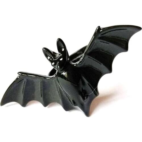 Gothic Vampire Bat Vintage Witch Ring Victorian Pagan Jewelry for Women Jewelry Stylish Festival Cosplay Gift Accessories