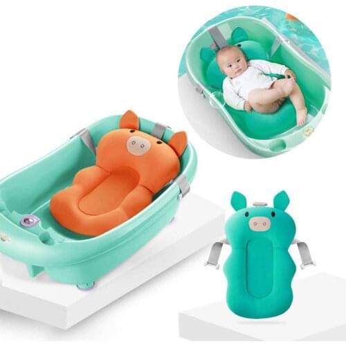 1Pcs Portable Baby Bath Shower Air Cushion Bed Infant Baby Non-Slip Bathtub Mat Support Seat Toddler Shower Products