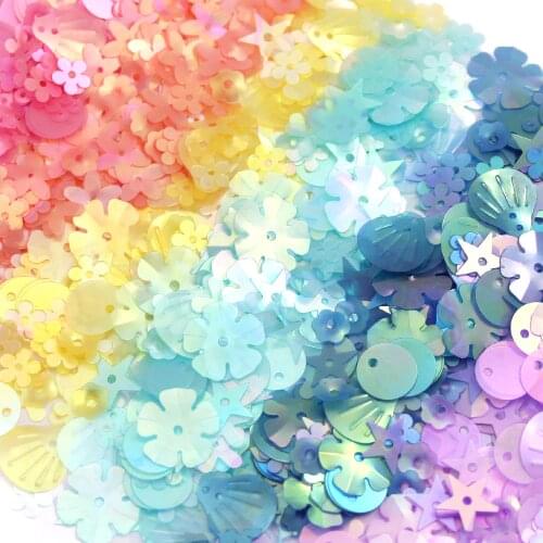 10g Sequins For Crafts Glitter Flower Star Round Shell Paillettes Loose Sequins For Clothes Nail Art Decorations Sew Accessories