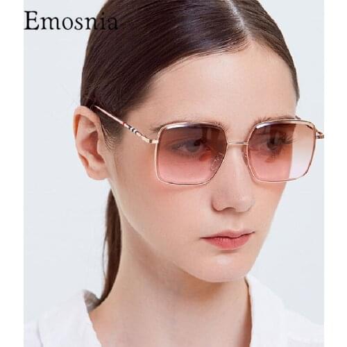 2021 Fashion Colorful Square Sunglasses For Women Men Big Frame Luxury Brand Design Gradient Sun Glasses Unisex Eyeware UV400