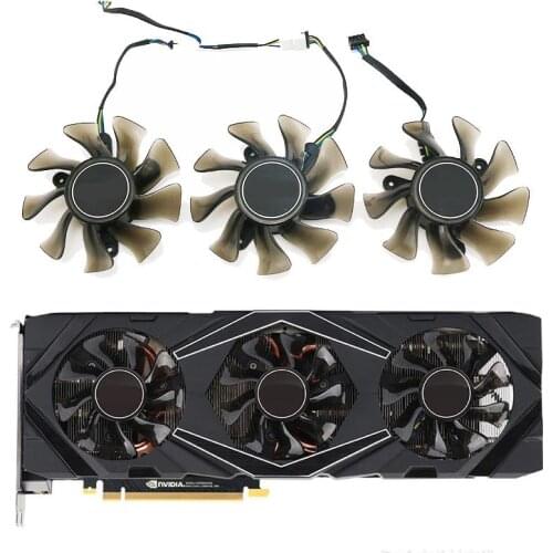 3pcs GA82S2H 75MM 4PIN RTX2080 TI GPU FAN For KFA2 GALAX GeForce RTX 2070 2080 2080Ti SG Edition Graphics Cards as replacement