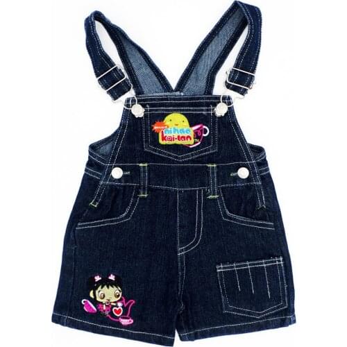 4 Size Fashion Pant Baby Boys Girls Bib Pants Children Denim Overall Trousers Kids Cartoon Infant Jeans High Quality Clothing