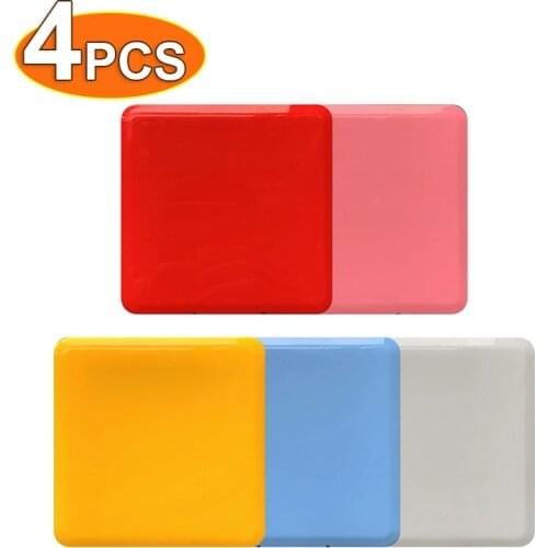 4pcs Portable Mask Case Dustproof Mask Storage Case Facemask Holder Medicine Storage Box Mask Storage guarda mascarillas