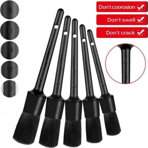 5Pcs/set Soft Car Detail Car Cleaning Brush Multifunction Washing Car Interior Air-conditioner Cleaning Detailing Brush For Leat