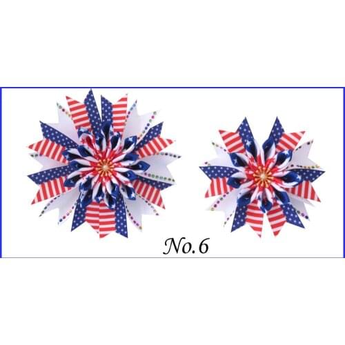 50 Pair BLESSING Girl Popular 3.5" + 4.5" Fairy Hair Bow Clip Flower National Day Flag Unicorn Halloween Christmas