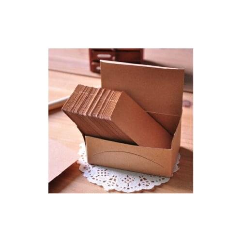 Free ship!1lot=6box(600pc)! 100pc / box of kraft paper color card/ message cardboard / word / business card/card stock