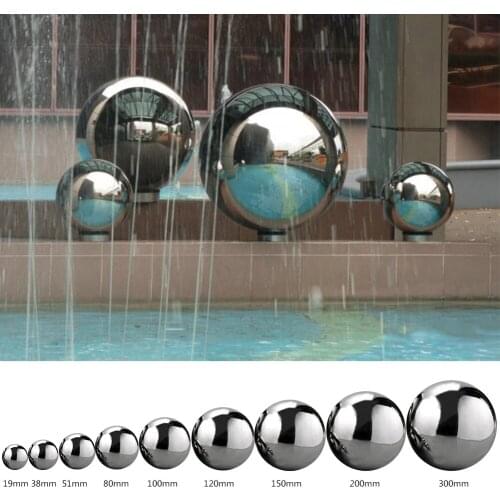 19mm~300mm High Gloss Glitter Stainless Steel Ball Sphere Mirror Hollow Ball For Home Garden Decoration Supplies Ornament