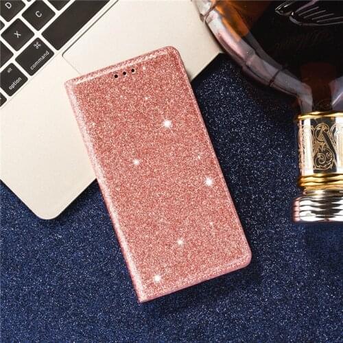 Glitter Leather Case For Huawei P30 P40 P20 Lite Pro P Smart Plus Y6 Y7 Prime 2019 Flip Case Cover For Honor 8A 10i 10 Lite 20S